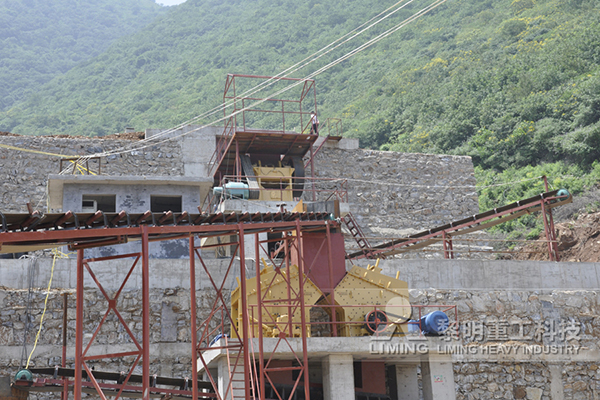 固定式石子破碎生產線（主設備：鄂破+<a href='http://www.dekcy.com/' target='_blank'><u>反擊式破碎機</u></a>）