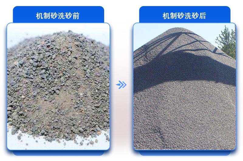 機制砂洗沙前后對比圖